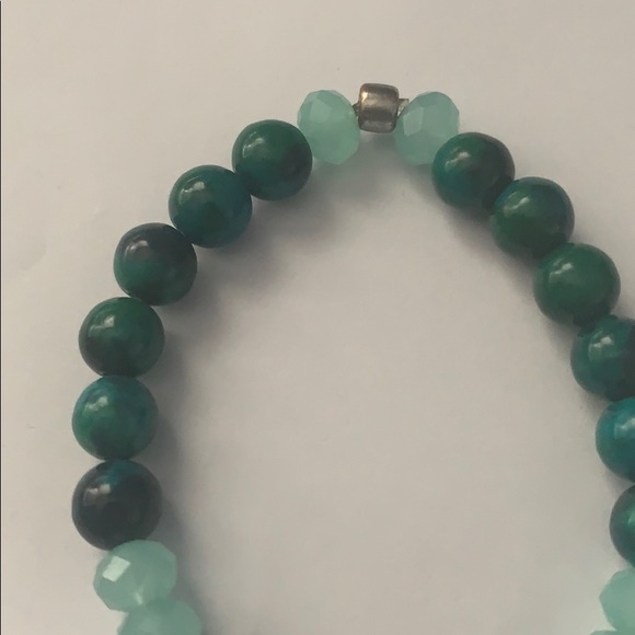Chrysocolla Gemstone Diffuser Bracelet Lava Rock - Picture 3 of 3